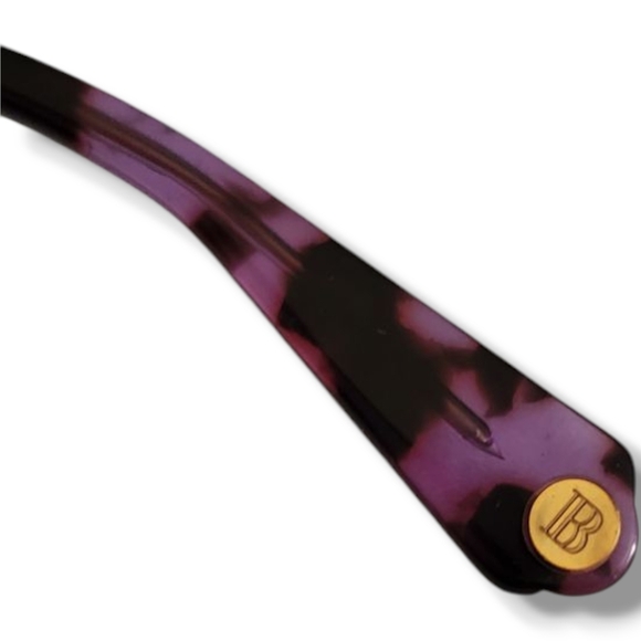 Balmain BL1053 03 Women's PURPLE TORTOISE Frame Sunglasse Eyeglass Gold Accents - Picture 10 of 11